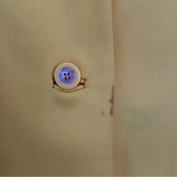 🎯3/$10 Vintage VTG David Crystal Vibrant Sunny Yellow Blazer Jacket 16 - Picture 4 of 6
